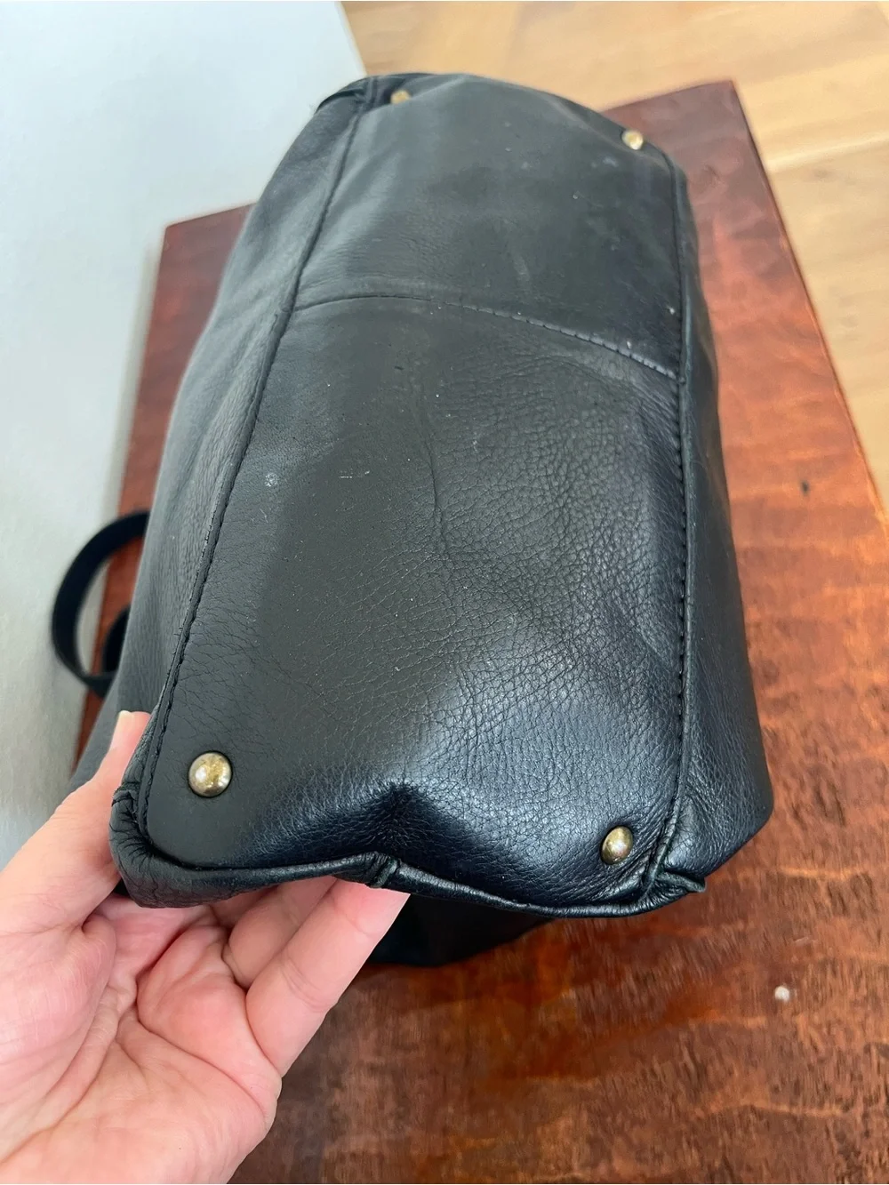American Leather Hudson Hobo Shoulder Bag Soft Black Leather Purse Handbag